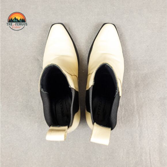 Everlane Boot Leather Made in Italy Wild Western Americana Style White Size 7 - Picture 6 of 16